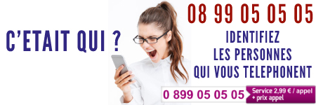 Identifiez les personnes qui vous téléphonent appelez le 08 99 05 05 05